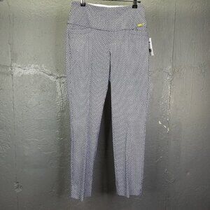 Swing Control Pants Women 2 Geometric Pixie Print Blue Slimming Golf Tennis NEW